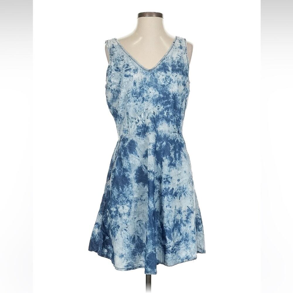 Cloth and‎ Stone blue tie dye dress, small